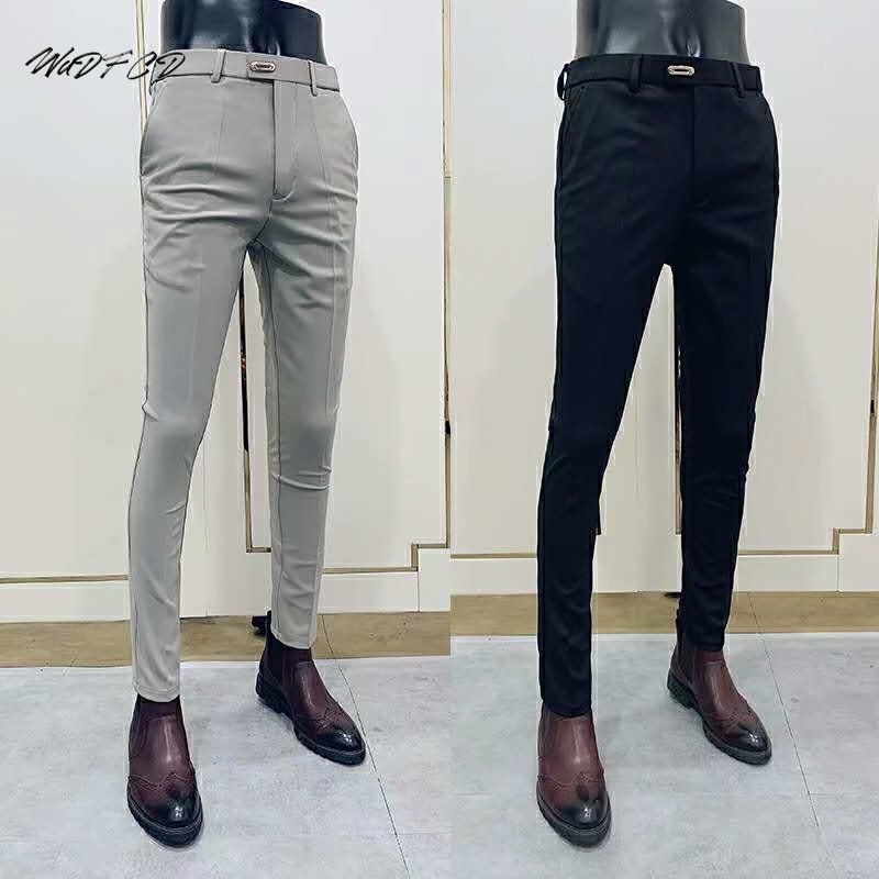 Men's Pants Men Clothing Dress Spring and Summer Fashion Casual Korean Style Easy Matching Thin Black Suit Trend Slim Leggings 230705