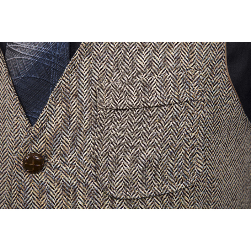 Men's Vests Autumn WinterMen Suit Gentlemen Business Sleeveless Waistcoat Vintage Formal Blazers Vest For Wedding Party 230705