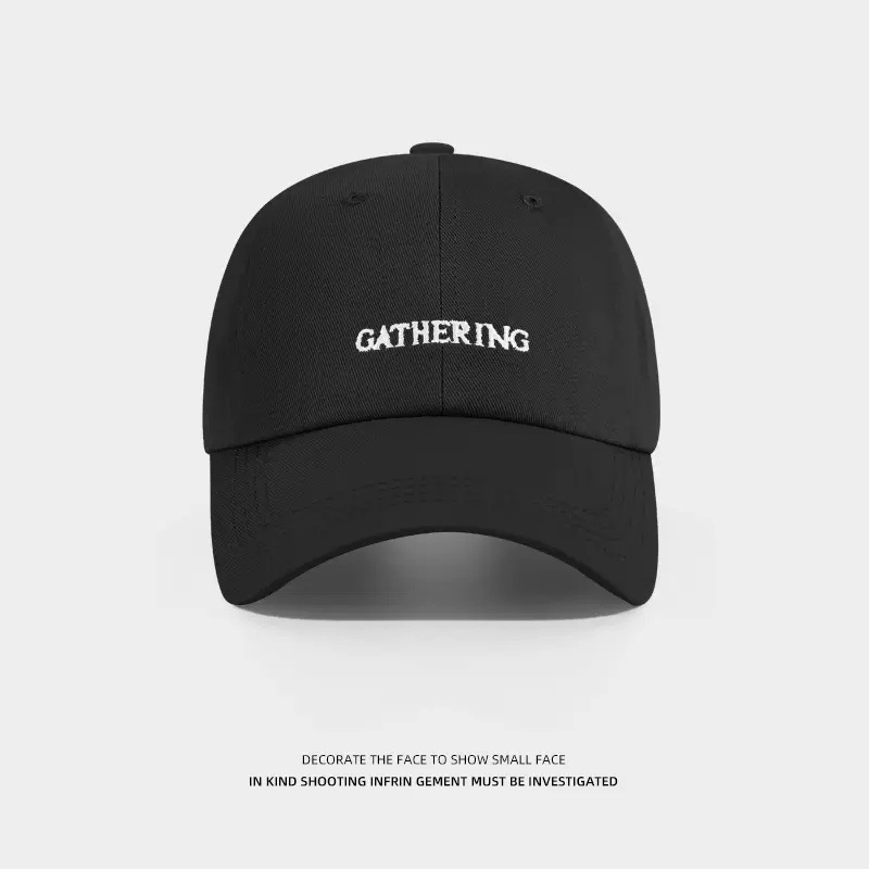 Cotton Baseball Cap for Women and Men Fashion Snapback Hat Casual Hip Hop Sun Caps GATHERING Embroidered Hats Unisex