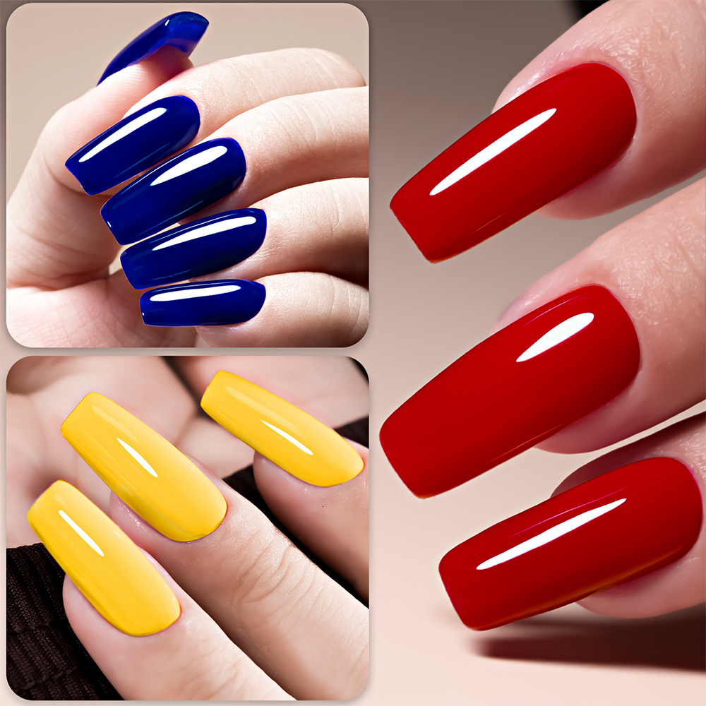 Nail Polish YOKEFELLOW 10ML Gel Nail Polish Sparkle Red Gel Polish Soak Off UV LED Gel Varnish 122 Colors Nail Art Manicure Gifts for Women 230706