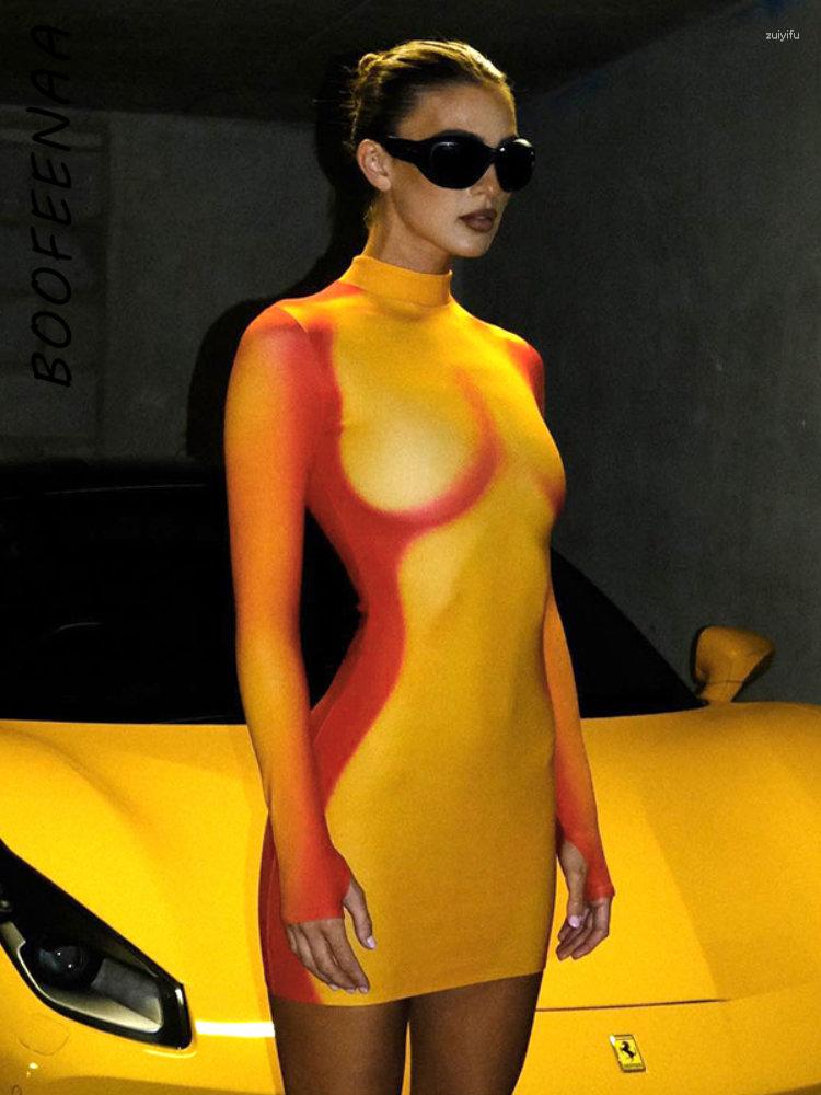 Casual Dresses BOOFEENAA Yellow 3D Body Print Sexy Dress Y2k Streetwear Womans Clothing Long Sleeve Bodycon Short Club Wear C85-BD18
Casual Dresses BOOFEENAA Yellow 3D Body Print Sexy Dress Y2k Streetwear Womans Clothing Long Sleeve Bodycon Short Club Wear C85-BD18