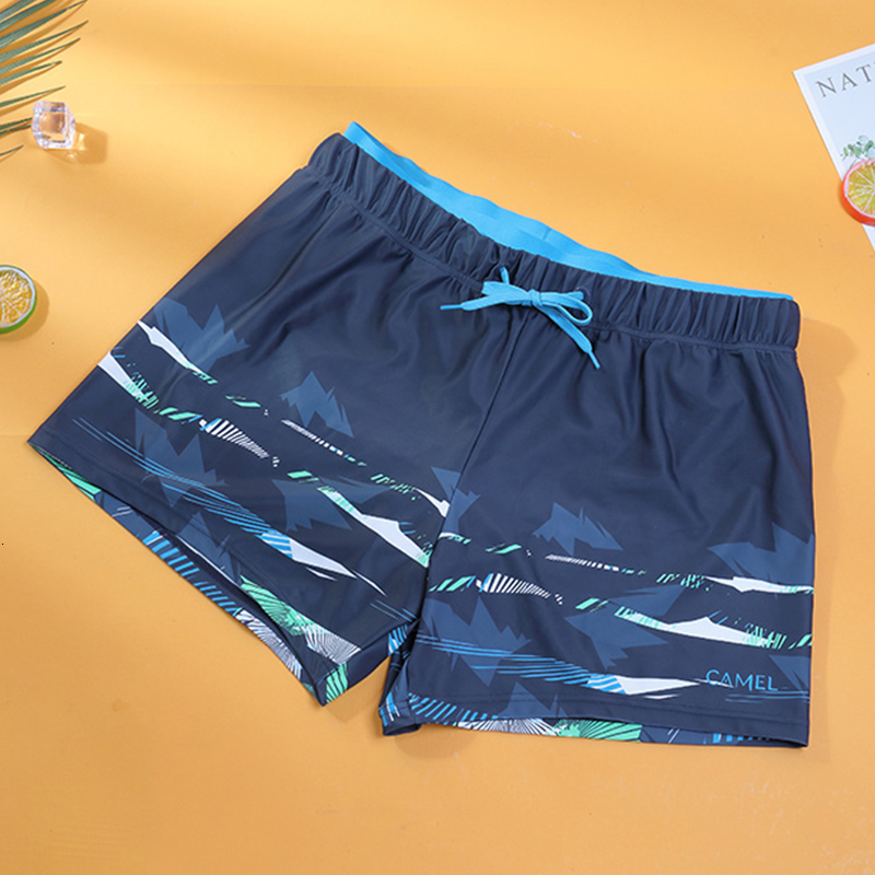 Men's Shorts Gold cam men's swimsuit moistureproof boxer loose beach summer shorts swimming trunks 230705