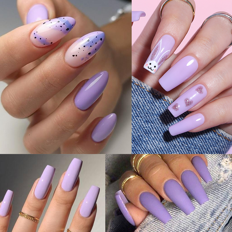 Nail Polish UR SUGAR 75ml Matte Gel Nail Polish Varnishes Hybrid Purple Glitter Color Gel For Nails Varnish Soak Off UV Gel DIY Nail Art 230706