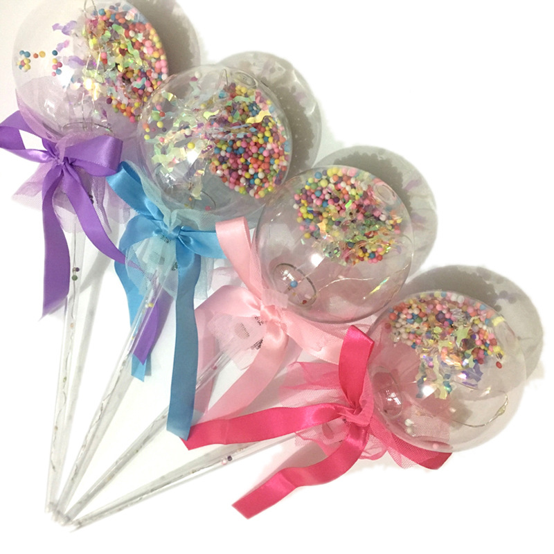 Glow Sticks Led Toys Fairy Sticks Bobo Ball Magic Stick Flash Balls Push Small Gifts Children's Luminous Toy Night Market LT0111