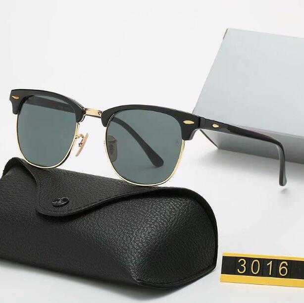 Designer Sunglasses of Women Men Sunglasses Metal frame mirror glass lens driving outdoor travel glasses uv400 3016