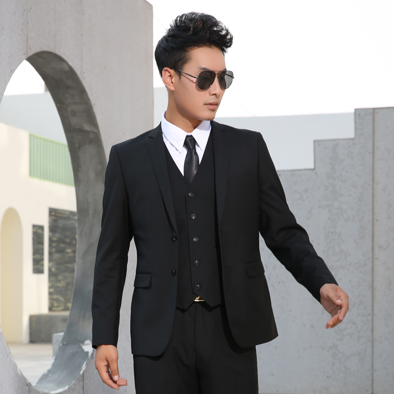 Men's Suits Blazers Shenrun Men Slim Business Formal Casual Classic Suit Wedding Groom Party Prom Single Breasted Color Black Gray Navy Blue 2307