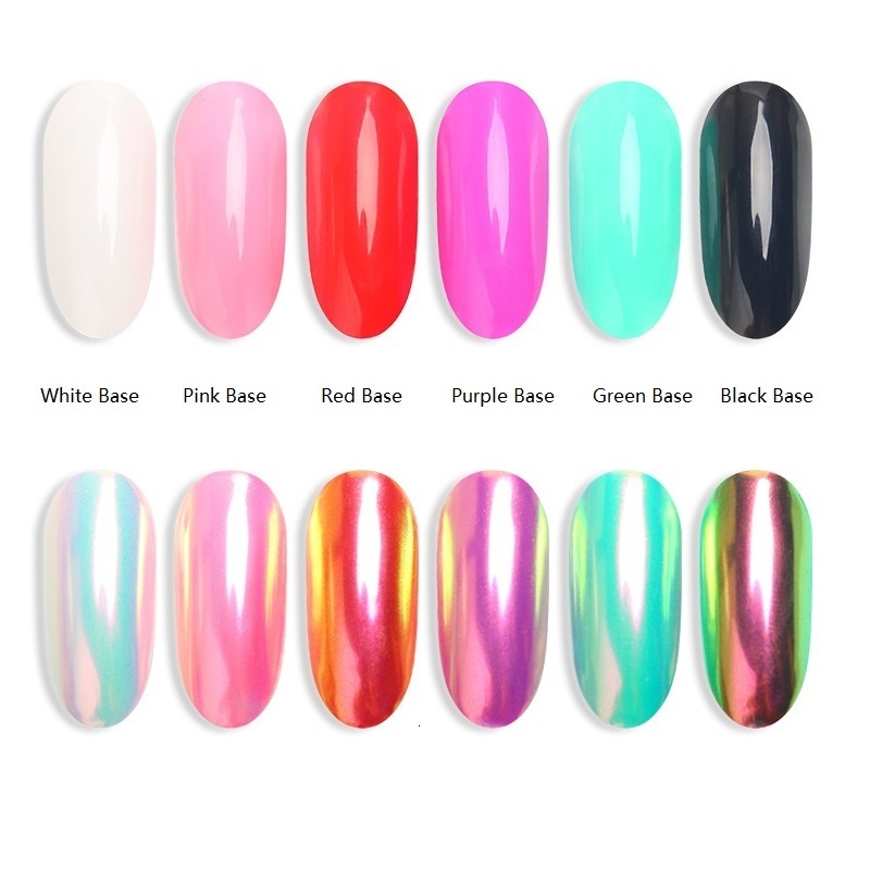 Nail Glitter 1 Box Mirror Glitter Nail Polish Chrome Pigment DIY Salon Micro Holographic Powder Unicorn Nail Art Decoration Manicure 230705