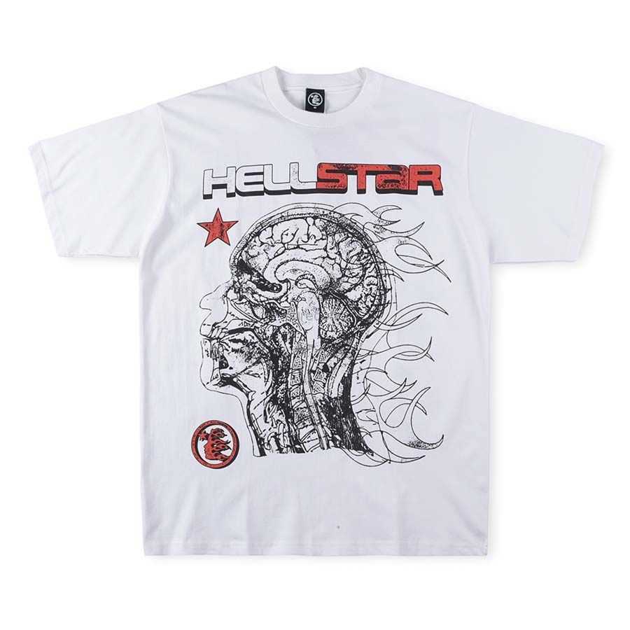 Designer Fashion Clothing Tees Tshirts Trendy Hellstar Studios Tee Portrait Digital Print Men's and Women's Pure Cotton Short Sleeve T-shirt Rock Hip hop, White
Designer Fashion Clothing Tees Tshirts Trendy Hellstar Studios Tee Portrait Digital Print Men's and Women's Pure Cotton Short Sleeve T-shirt Rock Hip hop, White
