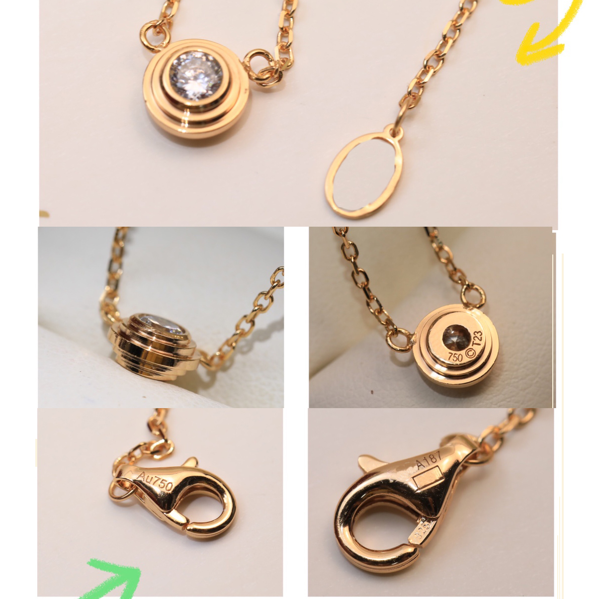 Fashion Necklaces LOVE necklace Designer Jewelry party Sterling Sier double rings diamond pendant Rose Gold necklaces for women long chain jewelry