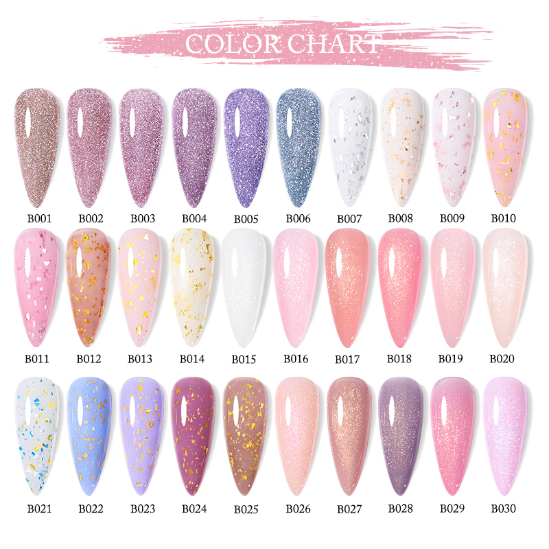 Nail Polish UR SUGAR 7ml Milky Jelly White Glitter Rubber Base Gel Polish Gold Blue Sequins Soak Off UV LED Selfleveling Varnish Manicure 230706