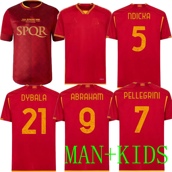23 24 NDICKA DYBALA romas Soccer jerseys maglia Pellegrini belotti CELIK Abraham 2023 Football shirts MANCINI men kids HOME RED SETS KIT, Home +cup patch
23 24 NDICKA DYBALA romas Soccer jerseys maglia Pellegrini belotti CELIK Abraham 2023 Football shirts MANCINI men kids HOME RED SETS KIT, Home +cup patch