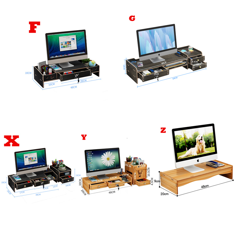 Pencil Cases Computer Elevated Monitor Bracket Desktop Storage Shelf Desk Rack 230705