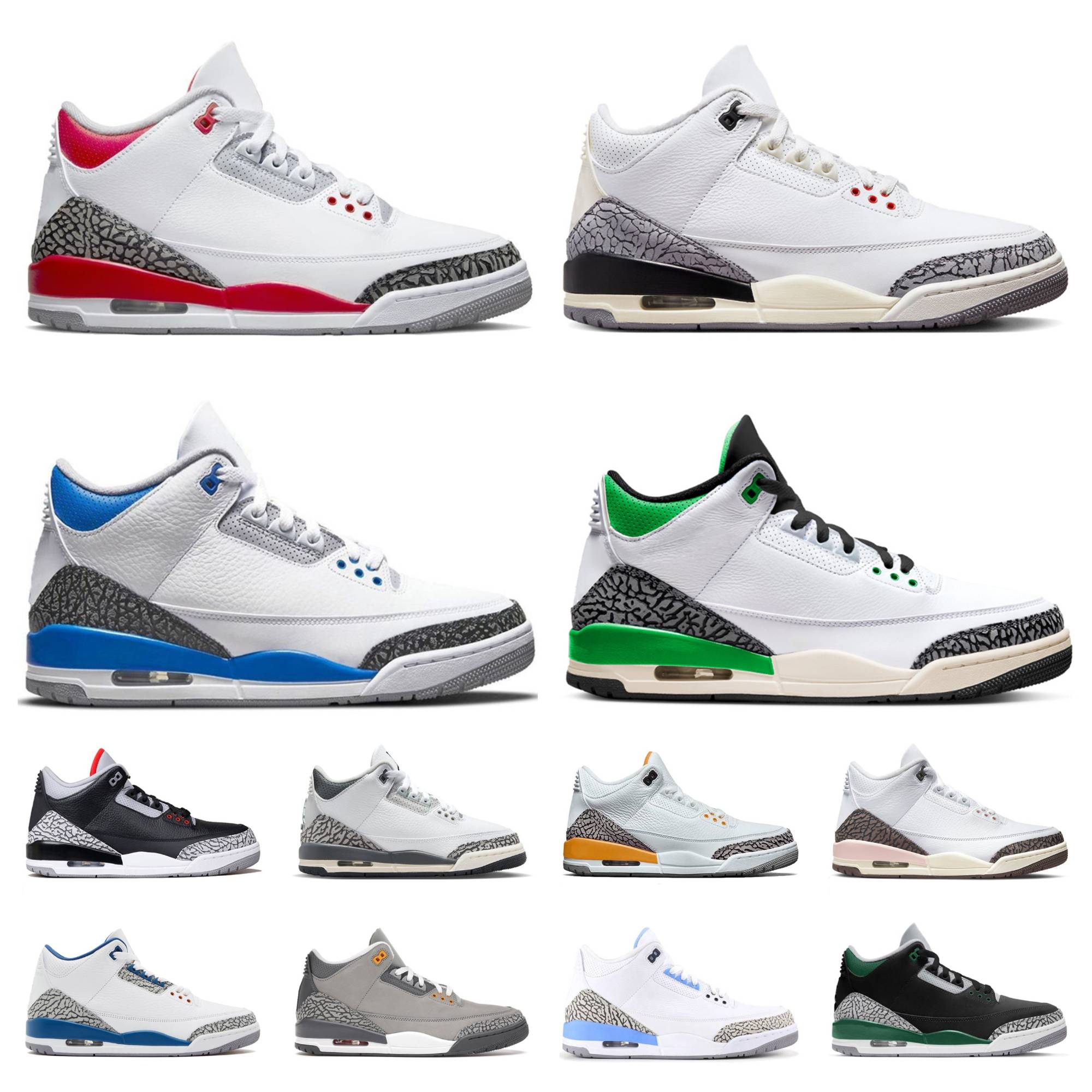 Jumpman 3 3s Mens Basketball Shoes Retros Women Cardinal Fire Red White Cement Reimagined Black Cement Racer Blue Fragment UNC Lucky Pine Green Georgetown Sneakers, Shoes lace
Jumpman 3 3s Mens Basketball Shoes Retros Women Cardinal Fire Red White Cement Reimagined Black Cement Racer Blue Fragment UNC Lucky Pine Green Georgetown Sneakers, Shoes lace