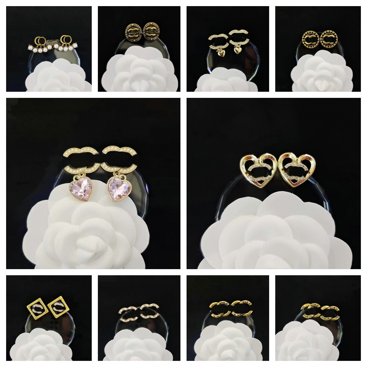 Gold Designer Plated Women Fashion Stud Earrings Geometry Brand Letter Retro Earring Wedding Jewelry Accessories