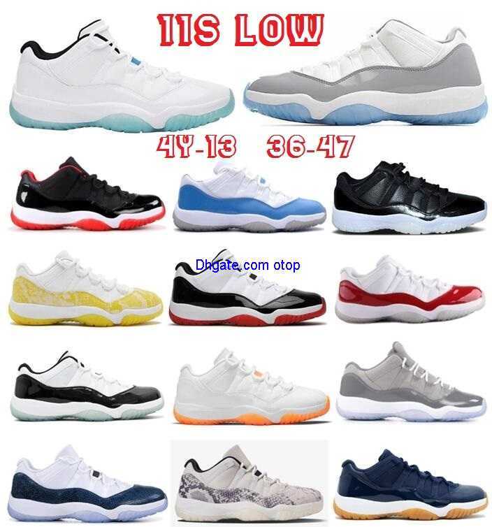 

11 Low 11s Yellow Snakeskin Cherry Basketball Shoes Cement Grey Bred Legend Blue UNC 72-10 Concord Men Women XI Citrus Closing Ceremony Varsity Red Emerald Sneakers, Rose gold