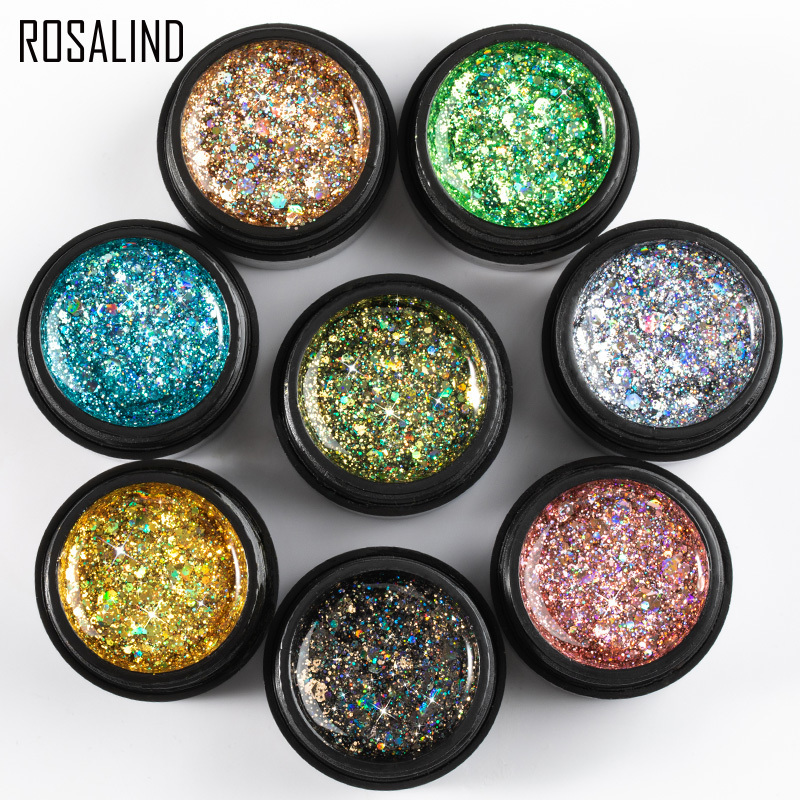 Nail Gel ROSALIND Platinum Gel Nail Art 5ml Hybrid Varnishes Polish UV Manicure Semi Permanent Gel Lacquer Need Base Top Soak Off Nail 230706