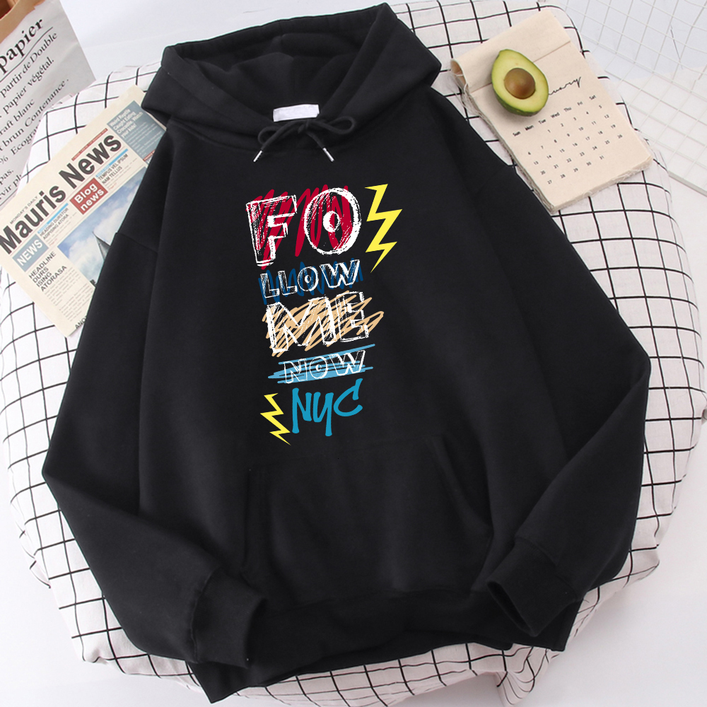 Mens Hoodies Sweatshirts Follow Me Now Nug Letter Print MenS Classical Graphic Sweatshirt Gorgeous Loose Sportswears Casual Hat Rope Hoodie 230706