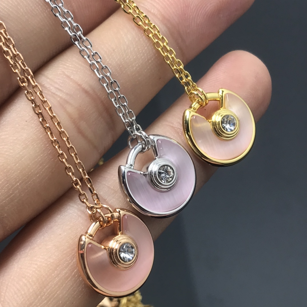Fashion Necklaces LOVE necklace Designer Jewelry party Sterling Sier double rings diamond pendant Rose Gold necklaces for women long chain jewelry