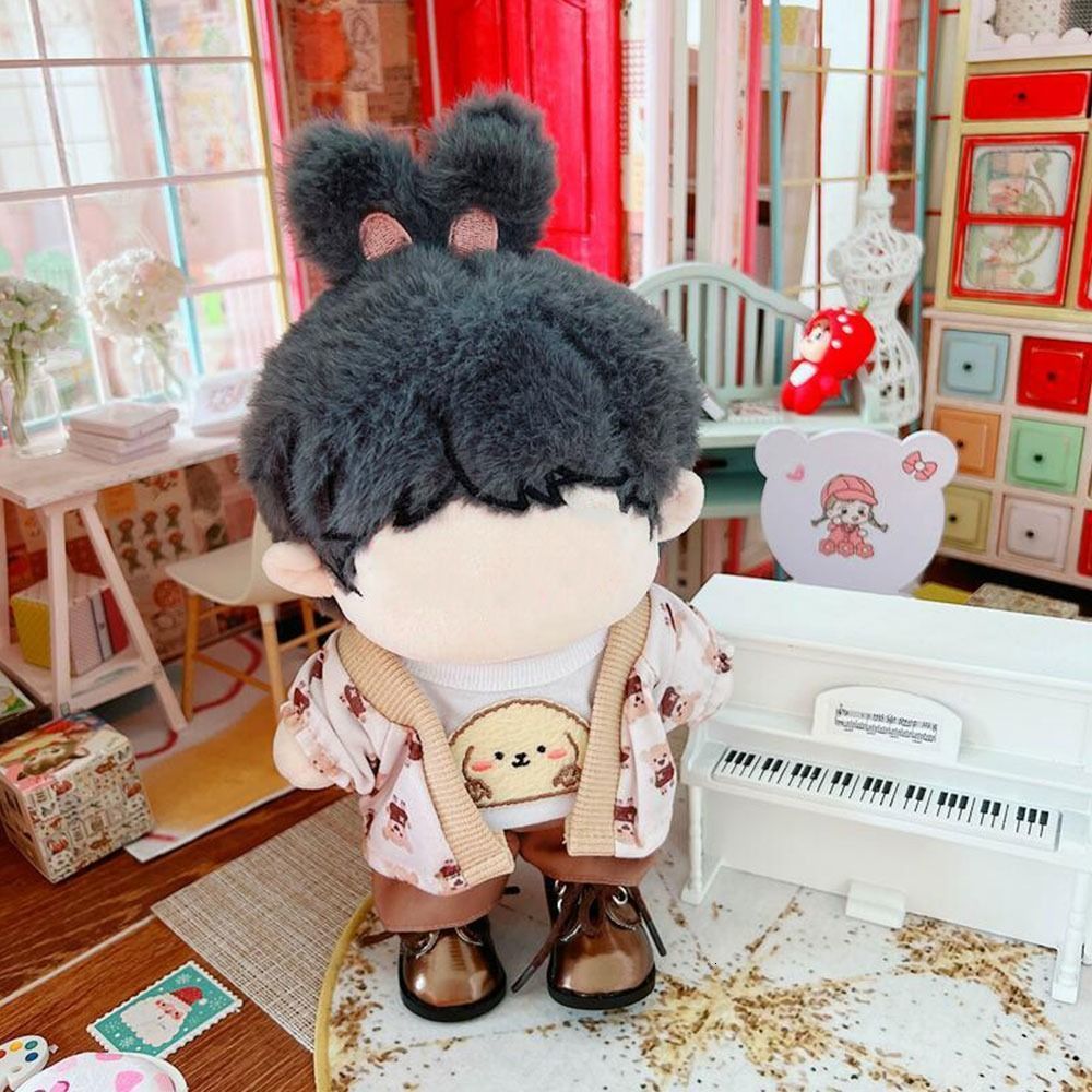 Doll Apparel 1 Set 20cm Doll Clothes Set Mini Overalls Hat Suits For Cotton Stuffed Dolls Toys Accessories Idol Doll Headwear Clothes Suit 230705