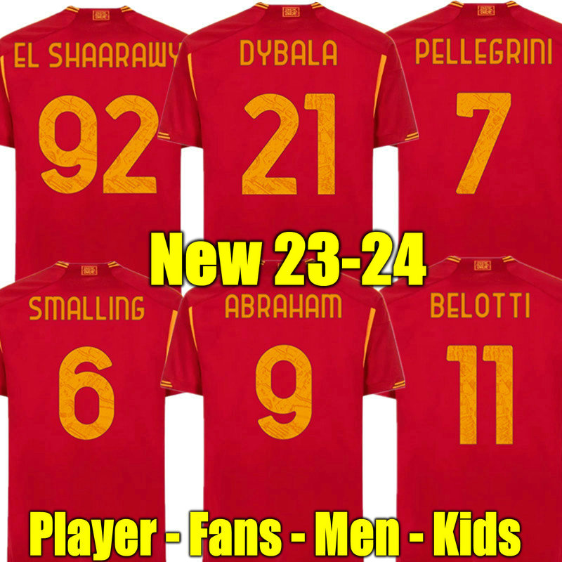 DYBALA 23 24 Pellegrini romas Legacy Collection SOCCER JERSEYS Aries home BELOTTI Abraham 2023 2024 Football Shirt Wijnaldum Zaniolo maillots de football Aries, Kids
DYBALA 23 24 Pellegrini romas Legacy Collection SOCCER JERSEYS Aries home BELOTTI Abraham 2023 2024 Football Shirt Wijnaldum Zaniolo maillots de football Aries, Kids