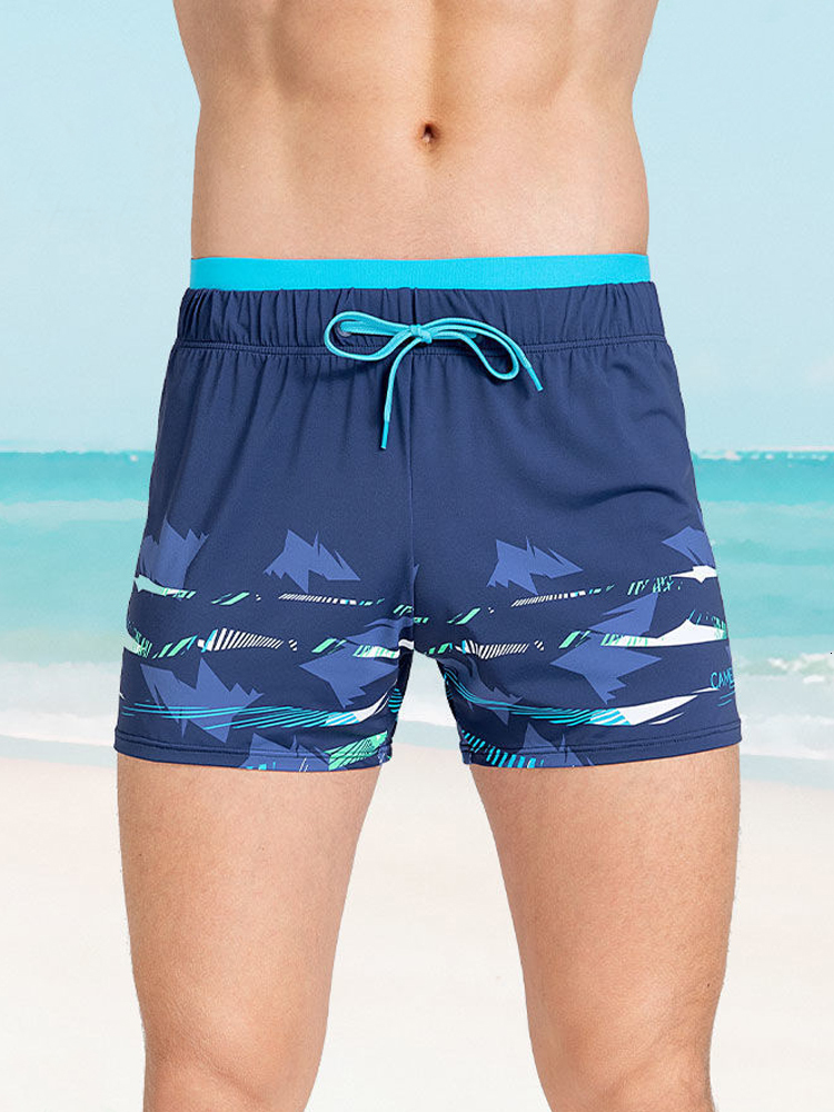 Men's Shorts Gold cam men's swimsuit moistureproof boxer loose beach summer shorts swimming trunks 230705