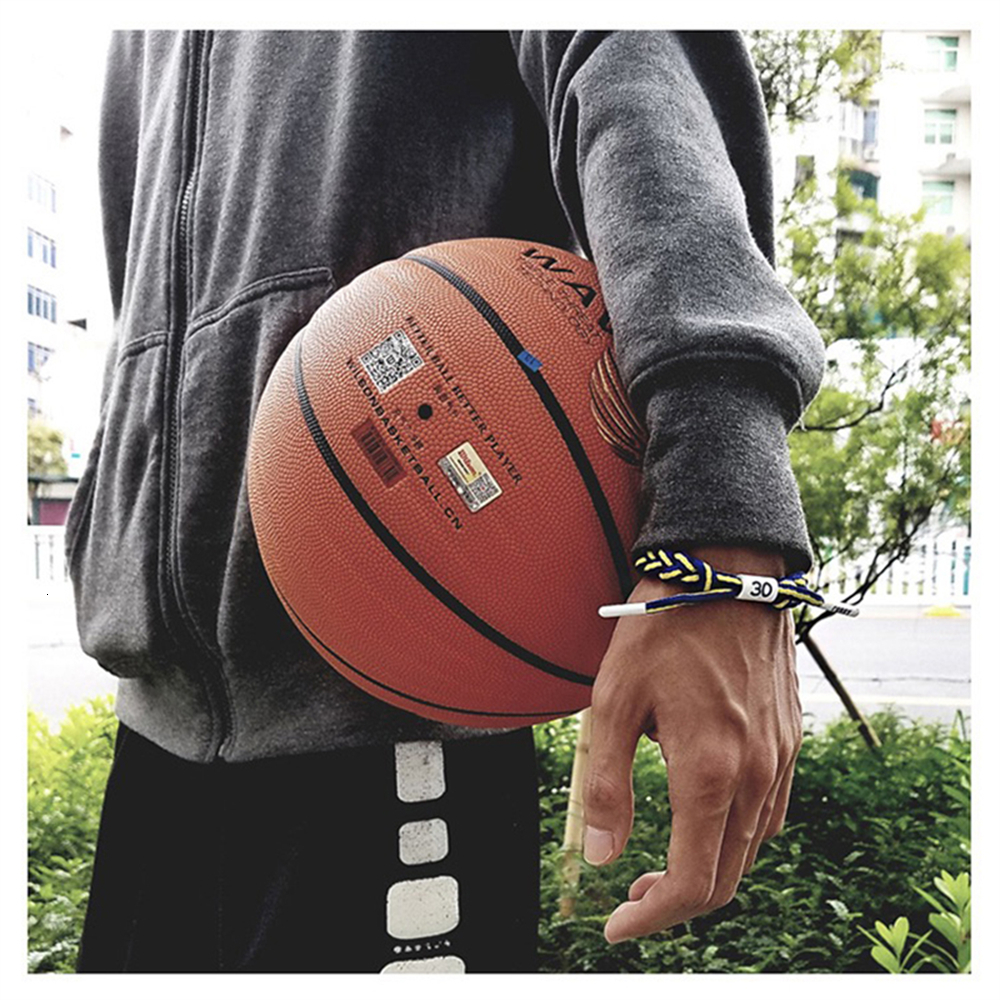Chain Basketball Braided Rope Bracelet With Player Number Adjustable Sports Wristband Woven Bangles Trenfy Accessories 230706
