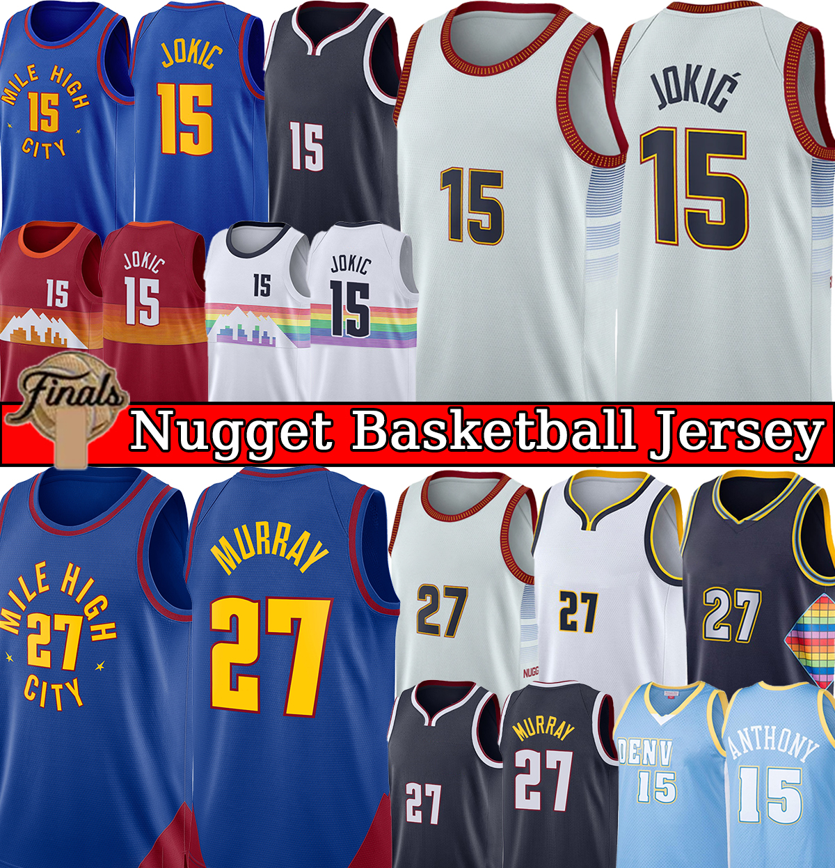 Jokic''Nuggets" Basketball Jersey Jamal Murray Carmelo 15 Anthony Denvers Mens Nugget Aaron Gordon Stitched Jersys Retro Mens 2022-23 City Black White Shirt, +patch jersey
Jokic''Nuggets" Basketball Jersey Jamal Murray Carmelo 15 Anthony Denvers Mens Nugget Aaron Gordon Stitched Jersys Retro Mens 2022-23 City Black White Shirt, +patch jersey