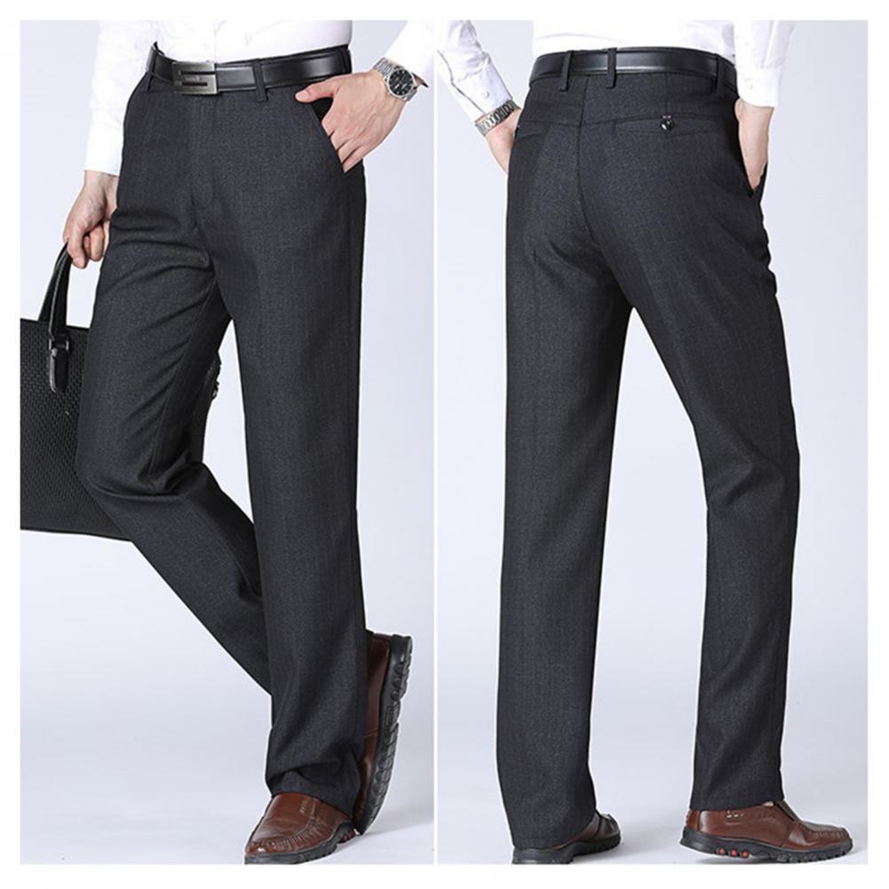 Men's Pants Workwear Comfy Full Length Casual Male Straight Leg Daily Clothing 230705