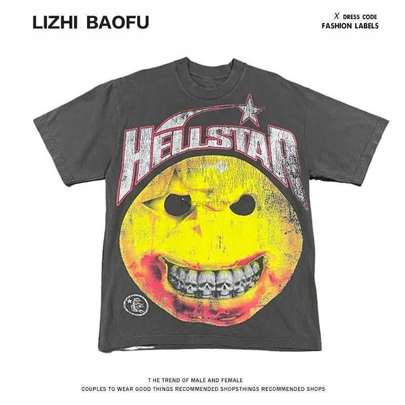 Designer Fashion Clothing Tees Tshirts Hellstar Studios High Street Evil Smile Print Fashion Brand American Short Pomelo Men's Women's T-shirt Men's Rock Hip hop 2040, Wash black
Designer Fashion Clothing Tees Tshirts Hellstar Studios High Street Evil Smile Print Fashion Brand American Short Pomelo Men's Women's T-shirt Men's Rock Hip hop 2040, Wash black