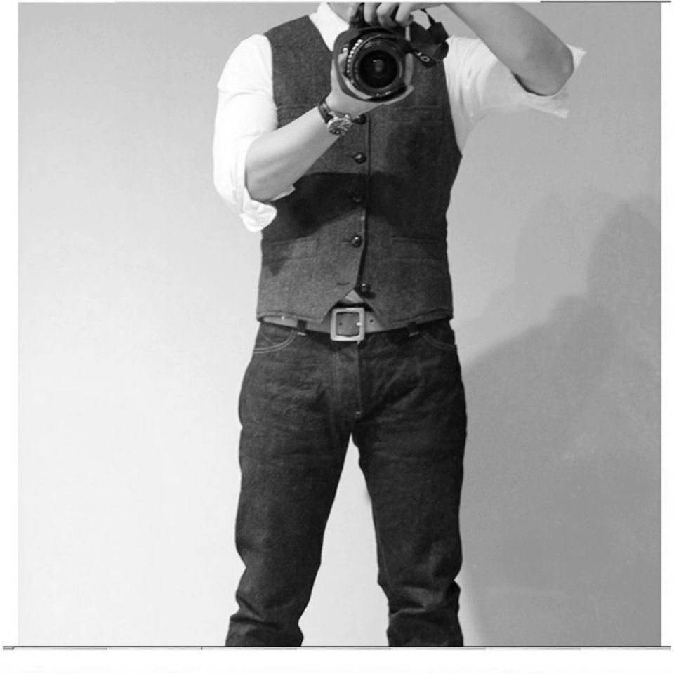 Men's Vests Maden Vintage Wool for Men Casual French Workwear Hunting Field Waistcoat Cords Outdoor Coats Clothing B05 230705
