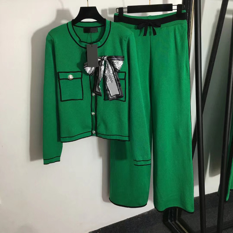 23ss Womens Tracksuits Designer Jacket Women Autumn Casual Long Sleeved Set Street Fashion Women's Pure Cotton Printed Clothing Pants Two piece s