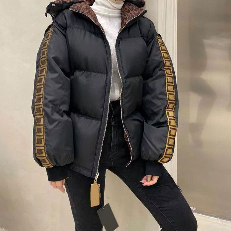Mens Womens Fashion Down Jacket Double-faced Winter Coats Men Puffer Jackets with Full Print Letter Outdoor Jackets Coat Streetwear Warm Clothes