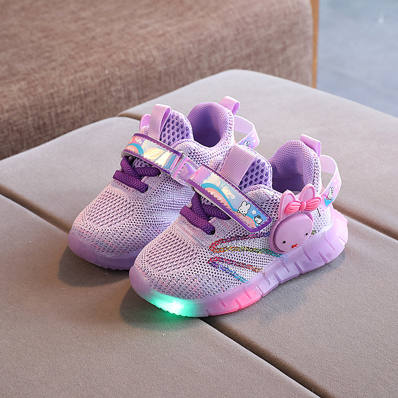 Sneakers Children Casual Running Shoes with Light LED Boys Girls Autumn Sneakers Spring Cartoon Sport Shoes Fashion Rabbit Kid Shoes 230705