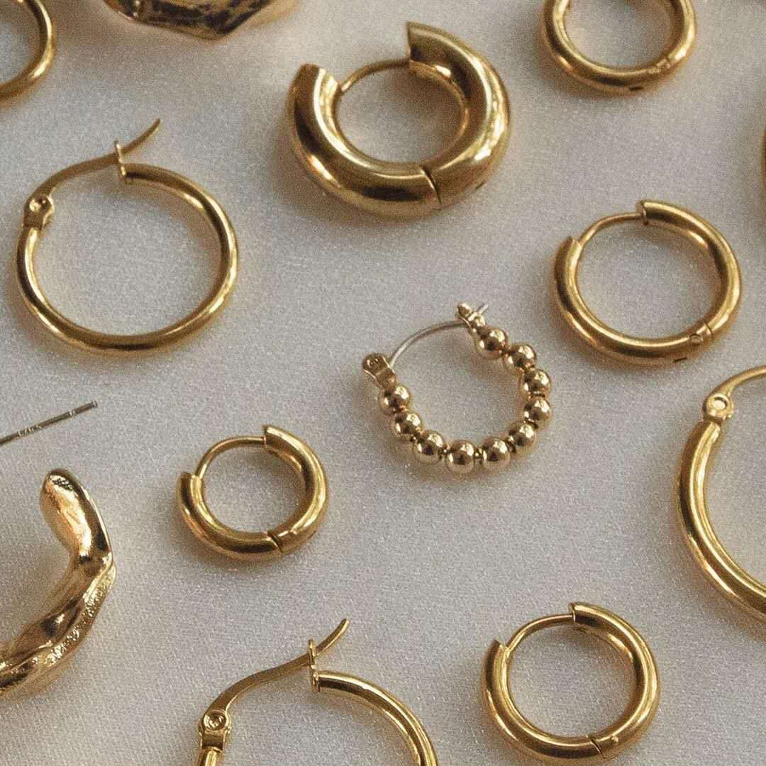 Stud Classic Stainless Steel Ear Buckle for Women Trendy Gold Color Small Large Circle Hoop Earrings Punk Hip Hop Jewelry Accessories 230706
