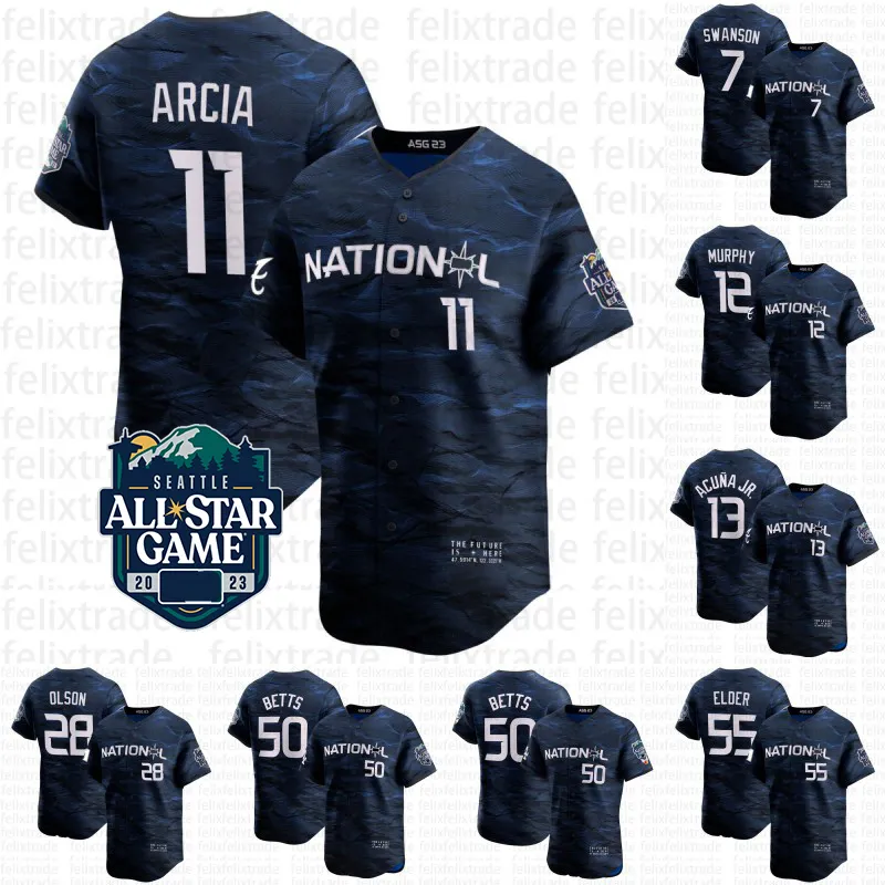 CUSTOM National League Ronald Acuna Jr. Mookie Betts 2023 All-Star Game Jersey Juan Soto Orlando Arcia Will Smith Elias Diaz Pete Alonso Bry, Mens flex base
CUSTOM National League Ronald Acuna Jr. Mookie Betts 2023 All-Star Game Jersey Juan Soto Orlando Arcia Will Smith Elias Diaz Pete Alonso Bry, Mens flex base
