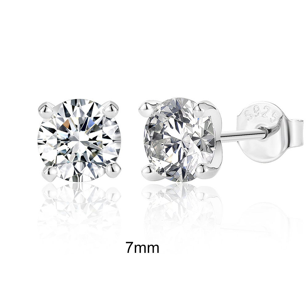Stud CANNER 0512 Carat D Color Ear Stud Earrings For Women 925 Sterling Silver Sparkling Piercing Earring Fine Jewelry 230706
