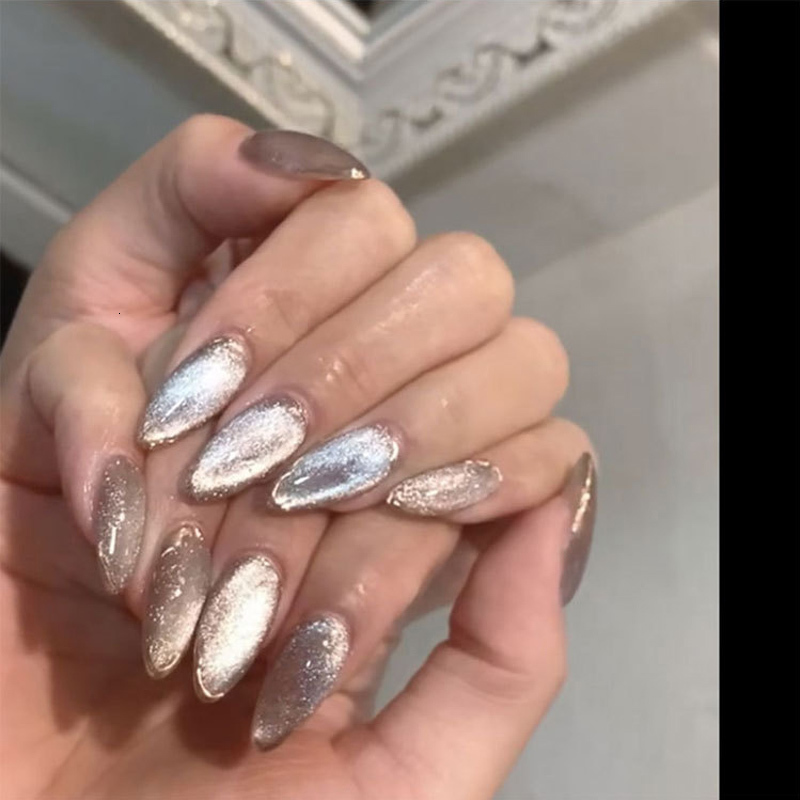 Nail Gel 8ml Cat Eyes Magnetic Gel Polish Soak Off 9D 12 Colors Bright Silver UV Gel Enamel Lacquer Glitter Nail Art Varnish 230706