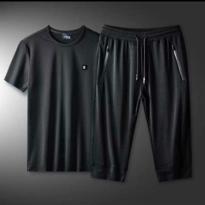 Mens Tracksuits Sports Suit Fashion Shorts TShirt 10XL Summer Breathable Mesh Casual Jogger Clothing 230707