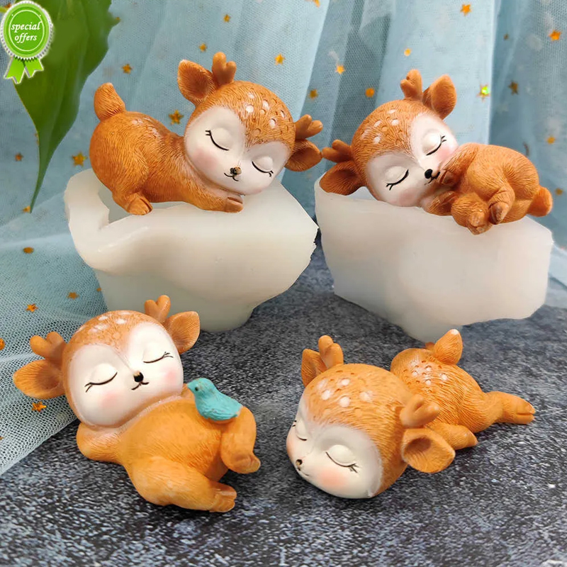 New 3D Cute Deer Silicone Mold Fondant Chocolate Cupcake Dessert Cake Decorating Tools Sika Deer Shape Kitchen Baking Mould
New 3D Cute Deer Silicone Mold Fondant Chocolate Cupcake Dessert Cake Decorating Tools Sika Deer Shape Kitchen Baking Mould