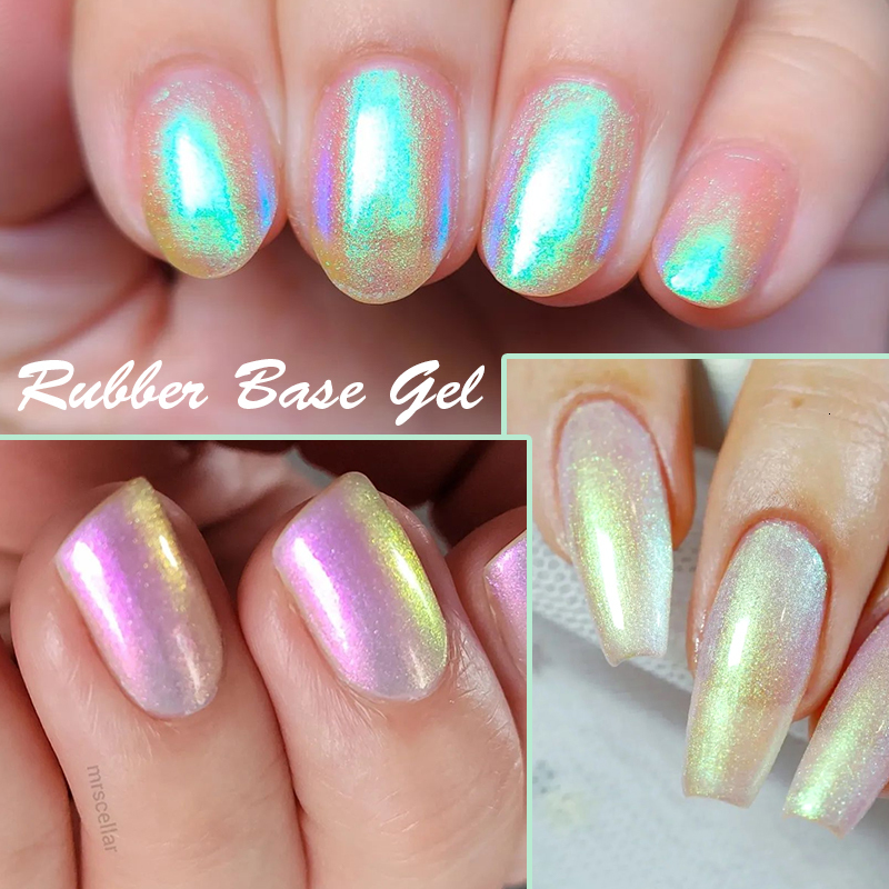 Nail Polish UR SUGAR 7ml Milky Jelly White Glitter Rubber Base Gel Polish Pink Nude Color Soak Off UV LED Selfleveling Gel Varnish Manicure 230706