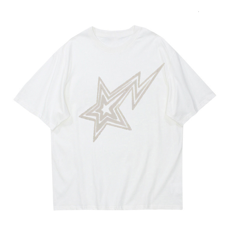 Mens TShirts Y2K Tshirt Hip Hop Star Printed Graphic Short Sleeved Shirt Men Women Harajuku Punk Rock Oversized Tops Streetwear 230707
