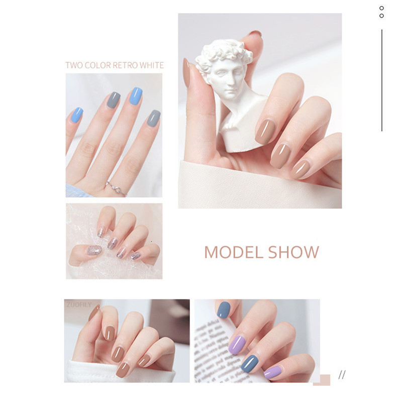 Nail Gel 10ml Waterbased Nail Polish Long Lasting Tearable Quick Dry No Bake Semipermanent Varnish DIY Fashion Manicure 40 Color 230706