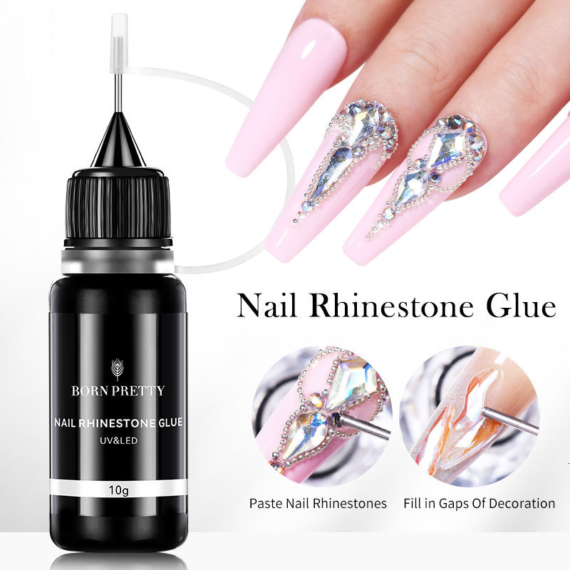Nail Polish 10g Nail Adhesive Glue For Stick The Drill Tranparent Nail Glue Soak Off UV LED Nail Art Gel Varnish 230706