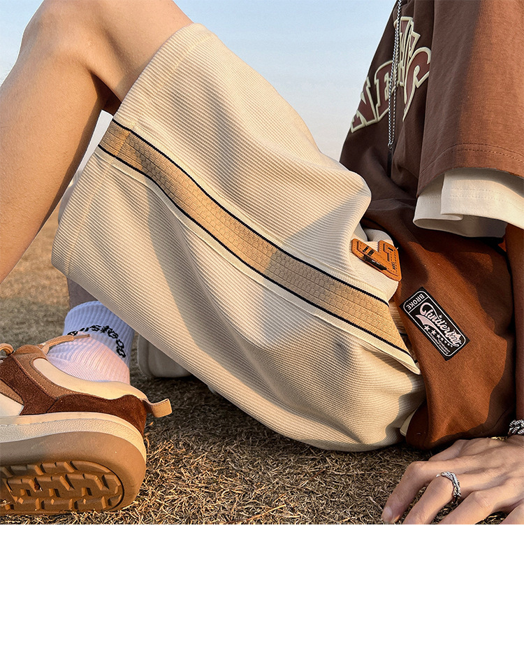 Men's Shorts Summer Y2k Shorts for Men American Retro Loose Straight Short Pants Fashion Strip Contrasting Color Oversized Gym Shorts 230706