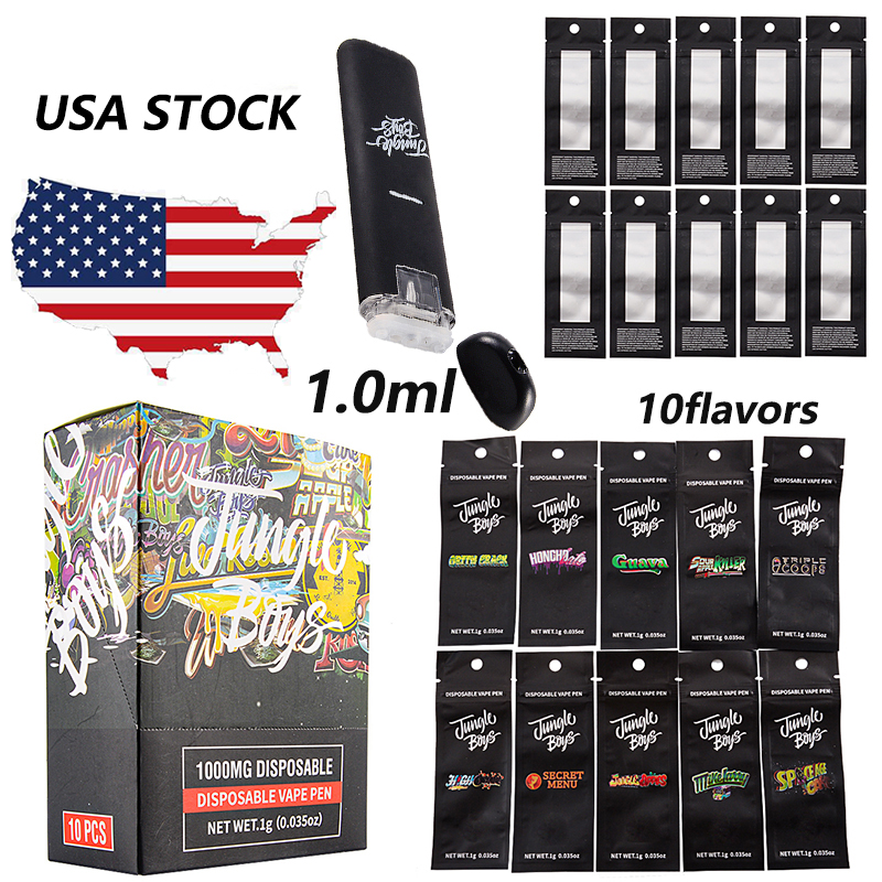 Jungle Boys 1.0ML USA Warehouse Rechargeble Disposable Vapes 280MAH Battry 10flavors
Jungle Boys 1.0ML USA Warehouse Rechargeble Disposable Vapes 280MAH Battry 10flavors