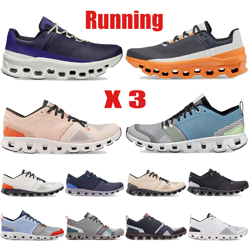 

New running shoes mens sneaker Cloudmonster X 3 Shift Acai Purple Yellow Undyed White Eclipse Turmeric rose sand ivory black heron low men women designer sneakers, 04 frost surf