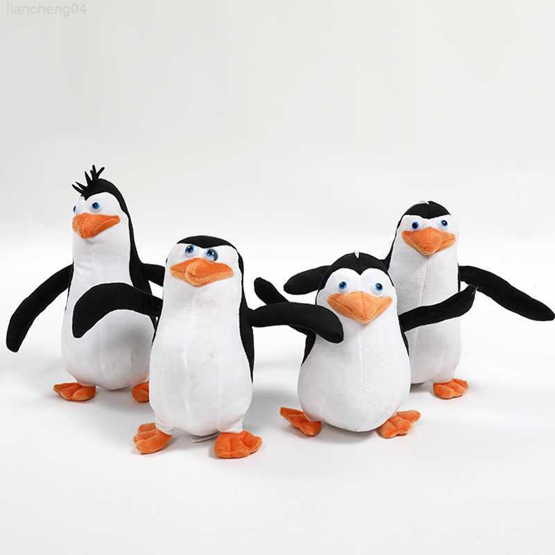 Stuffed Plush Animals 4pcs/lot Madagascar Plush Toys Madagascar Penguins Eldest Brother Novice Plush Soft Stuffed Animals Toys Doll for Kids Gifts L230707