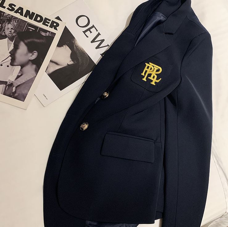 Women's Jackets Womens Suits Blazers Letter Embroidery Suit Jacket White For Women Long Sleeve Oversized Coat Loose Blazer Office Ladies Black To