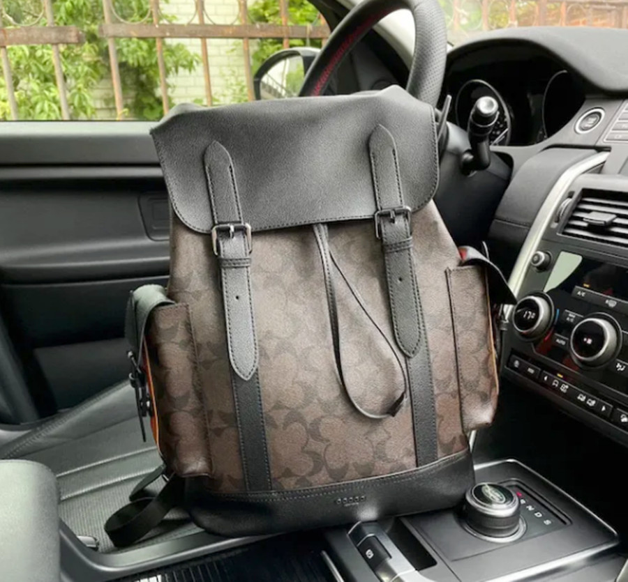 Hot Fashionable Designer brand Black Backpack Vintage Laptop art backpack C with travel school Waterproof bagSuitable for men and Women with 15.6-inch laptop dark