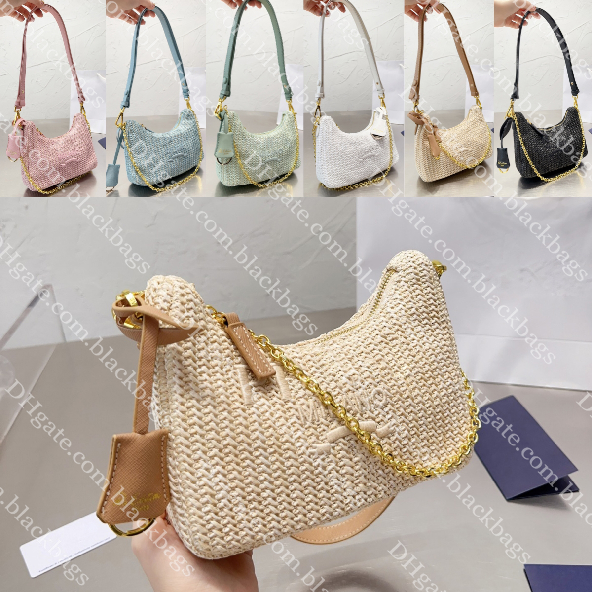 Hobo Straw Bag Women Woven Underarm Bag Designer Shoulder Bag High Quality Soft Versatile Handbag 6 Colors, Green
Hobo Straw Bag Women Woven Underarm Bag Designer Shoulder Bag High Quality Soft Versatile Handbag 6 Colors, Green